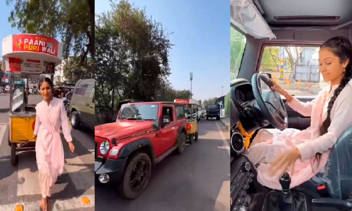  The Girl Pulling Panipuri Cart With Mahindra Tha Anand Mahindra's Reaction , Ana-TeluguStop.com