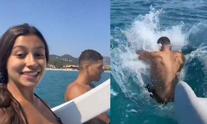  Girlfriend Left Cheated Boyfriend In The Middle Of The Ocean Video Viral Details-TeluguStop.com