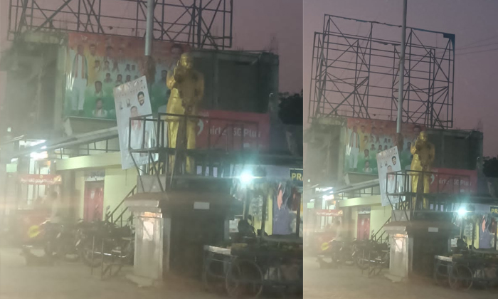  No Power For Street Lights At Munugode Ambedkar Chowrastha, No Power ,street Lig-TeluguStop.com