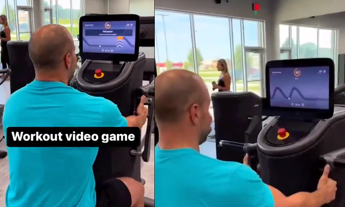  You Can Play Video Games While Doing Workouts In This Gym Video Viral Details, V-TeluguStop.com