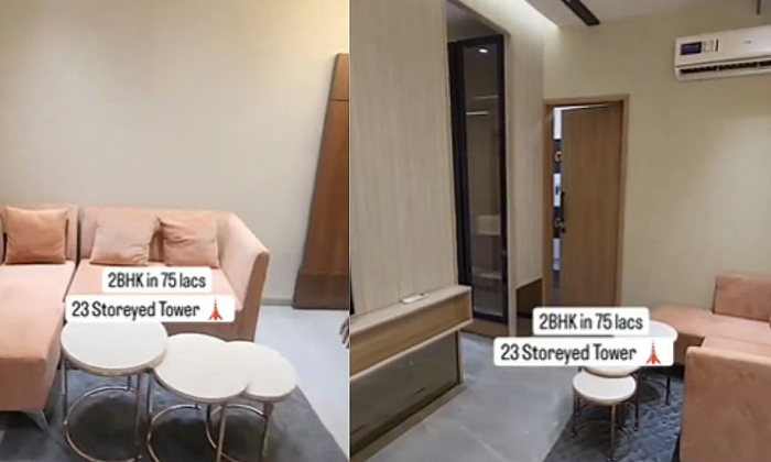  Mumbai Viral Video 2 Bhk Built In A 323 Sq Ft Kandivali Apartment For 75 Lakh,mu-TeluguStop.com