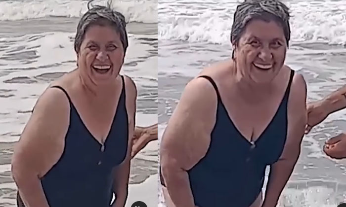  A 72 Year Old Woman Who Saw The Sea For The First Time Her Reaction Was-TeluguStop.com