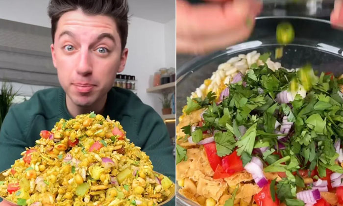  A Us Bloggers Video Of Making Bhel Puri Is Viral-TeluguStop.com