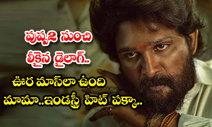 Allu Arjun Pushpa 2 Movie Dialogue Leaked Allu Arjun Pushpa 2 Movie Dialogue Leaked-TeluguStop.com