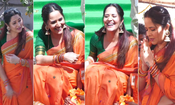 Telugu Anasuya Latest, Anchor, Anjaneyaswamy, Jabardasth, Tollywood-Movie