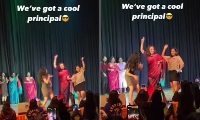  Cute Video Of Delhi University College Principal Dancing With Students Goes Vir-TeluguStop.com