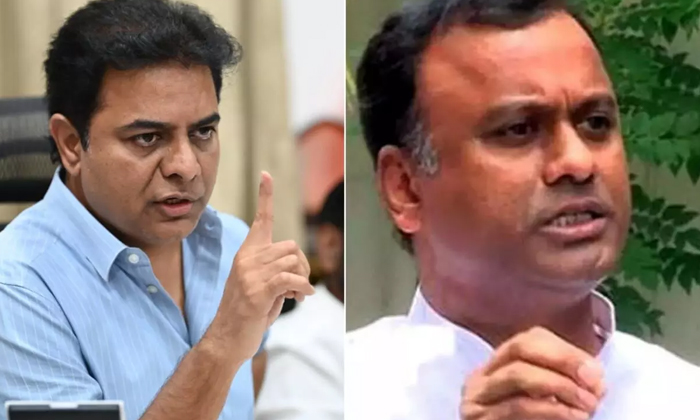  Interesting Discussion Between Ktr And Mla Rajagopal In The Assembly Premises-TeluguStop.com