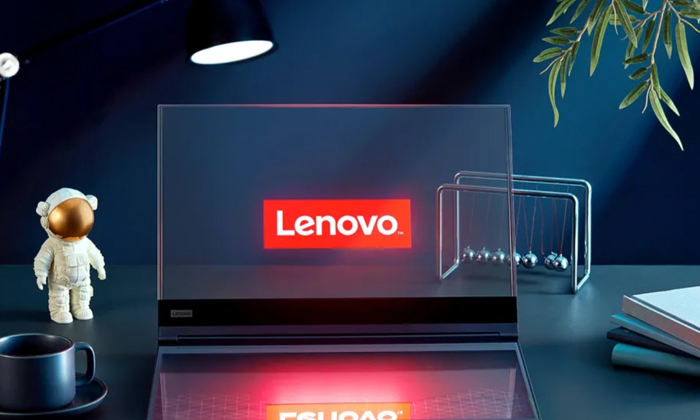  Lenovo Showcases World First Transparent Laptop-TeluguStop.com