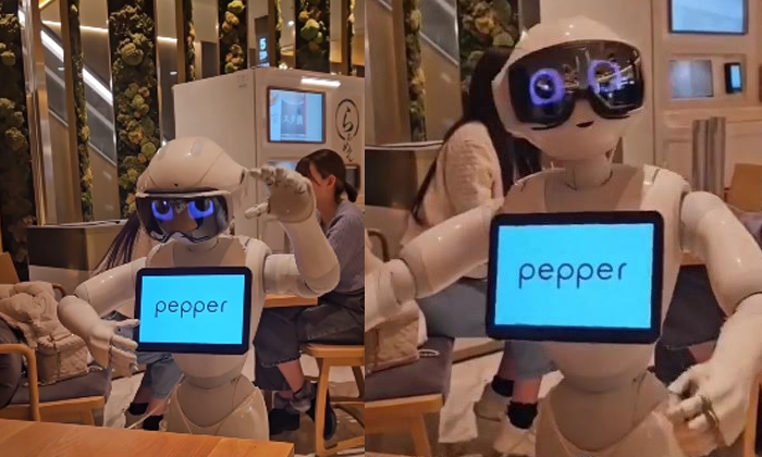  Pepper Robot Trying The Apple Vision Pro Reaction Video Viral-TeluguStop.com