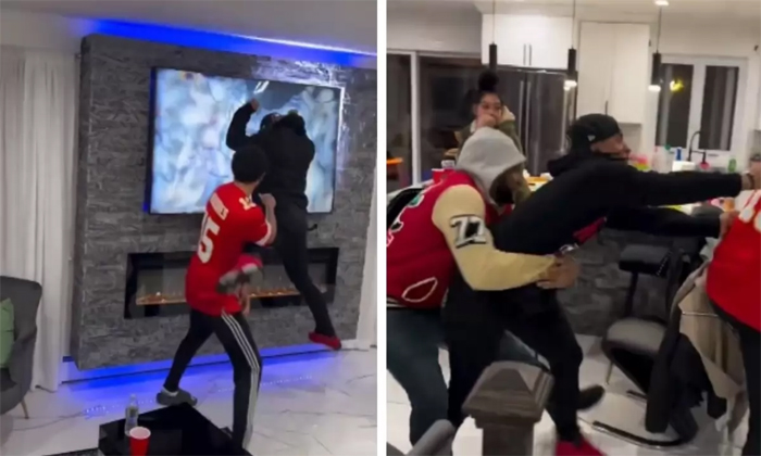  San Francisco 49ers Fan Smashes Tv After Losing Bet Of 16 Lakh Rupees Video Vir-TeluguStop.com