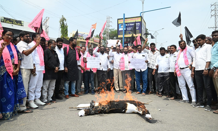  Agitations Across The Joint District In Protest Against The Arrest Of Mlc Kavith-TeluguStop.com
