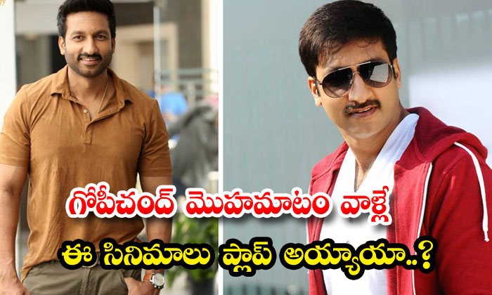  Gopichand Mohamat Is The Reason Why These Movies Flop-TeluguStop.com