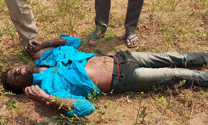 Man's Dead Body In Crop Field ,  Suryapet District, Postmortem, Huzur Nagar Area-TeluguStop.com
