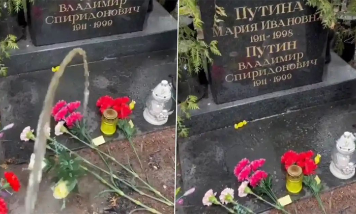  Unknown Person Urinates On President Vladimir Putin Parents Grave In St Petersb-TeluguStop.com