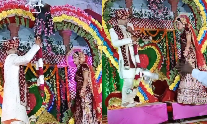  Drone Carrying Garland In Marriage Got Crashed Video Viral-TeluguStop.com