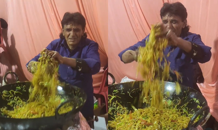  Viral Video Of Noodles Preparing In Unhygienic Condition-TeluguStop.com