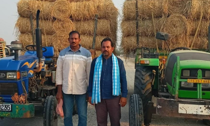  Donation Of 2 Trucks Of Fodder To Mattapalli Goshala,mattapalli Goshala,fodder,g-TeluguStop.com