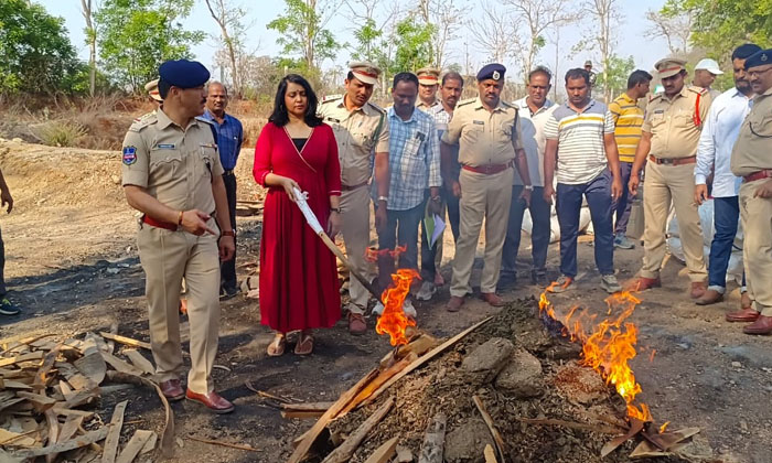  Police Seized 2043 Kg Of Ganja, Drug Destructon Committee, Nalgonda District ,g-TeluguStop.com