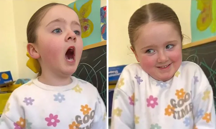  Little Girl Imitating Lions Roar Video Viral Details, Young Girl, Riley Kay Scot-TeluguStop.com