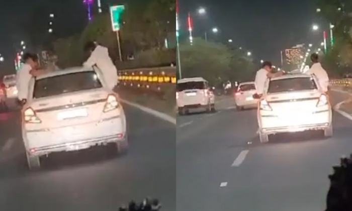  Noida Traffic Police Issues 24500 Challan As Car Stunt Video Goes Viral,noida,-TeluguStop.com