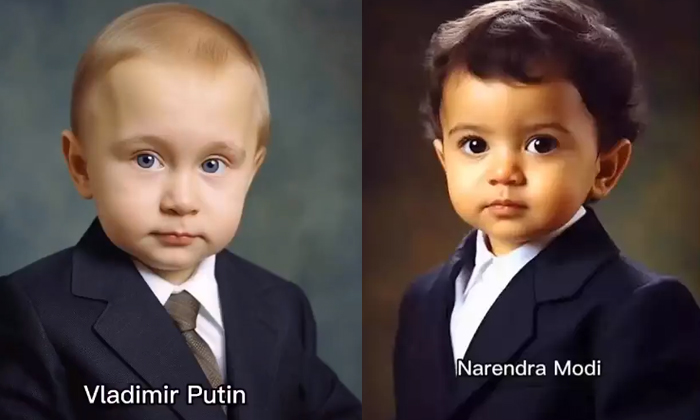  Pm Modi And Other World Leaders As Babies Ai Video Viral Details, Pm Modi , Worl-TeluguStop.com