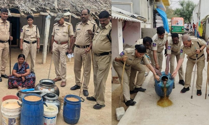  Serial Raids By Excise And Id Police In Tribal Villages, Excise Raids ,excise Po-TeluguStop.com