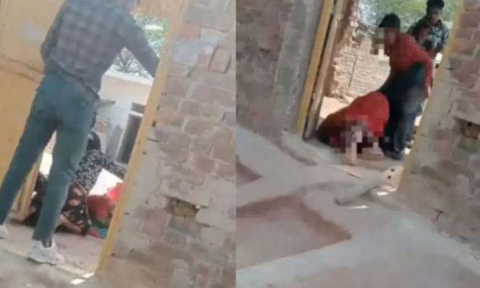  The Video Of Daughter-in-law Beating Her Aunt To Death Has Gone Viral, Gwalior,-TeluguStop.com