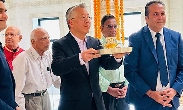 Us State Dept Official Visits Jain Temple In California , Donald Lu, California, Us State Dept Official Visits Jain Temple In California , Donald Lu, California,-TeluguStop.com