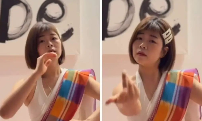  Video Korean Girl Dancing To That Song On The Occasion Of Bengali New Year, Beng-TeluguStop.com