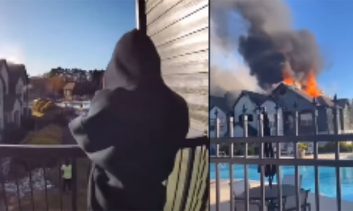  Woman Saves Dog Stuck Inside Burning Building Details, Viral Video, Dog Video, V-TeluguStop.com