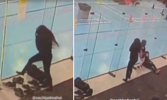  Viral Video: What Will Happen To Her If You See What She Did At The Glass Door,-TeluguStop.com