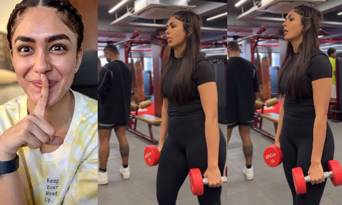  Mrunal Thakur Cheating Her Gym Trainer Video Gone Viral Details, Mrunal Thakur,-TeluguStop.com