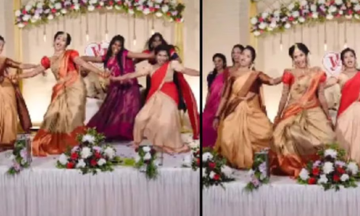  Bride Sets Wedding Stage On Fire With Her Girl Squad Viral Video,mass Steps, Bri-TeluguStop.com