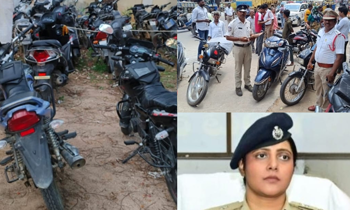  Actions Will Be Taken If Vehicles Are Driven Without Number Plates Sp Chandana D-TeluguStop.com
