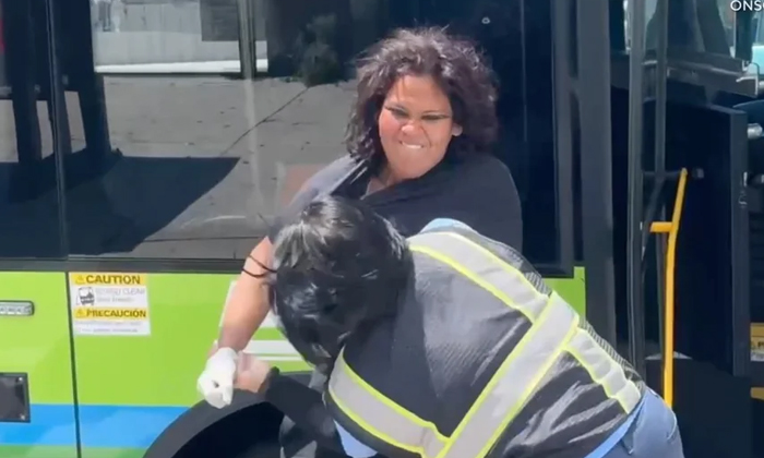  Bus Driver Physically Assaulted In Fight Lady In Los Angeles, Los Angeles, Lady-TeluguStop.com