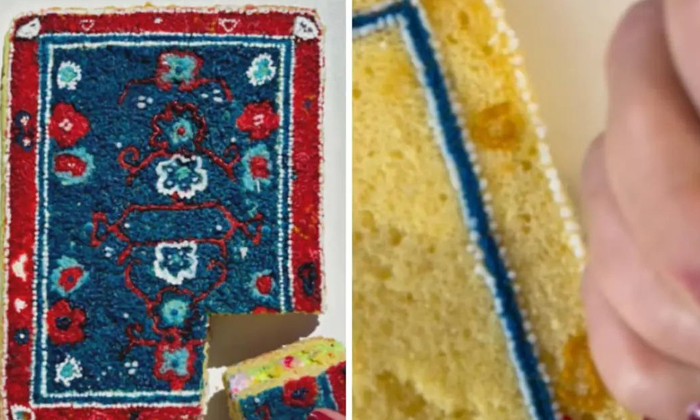  Have You Ever Seen A Cake Like A Persian Carpet, Persian Carpet, Decorated Cake,-TeluguStop.com