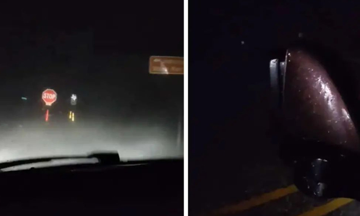  Shocking Video Of Women Caught In Tornado While Traveling In Car Goes Viral, Vio-TeluguStop.com