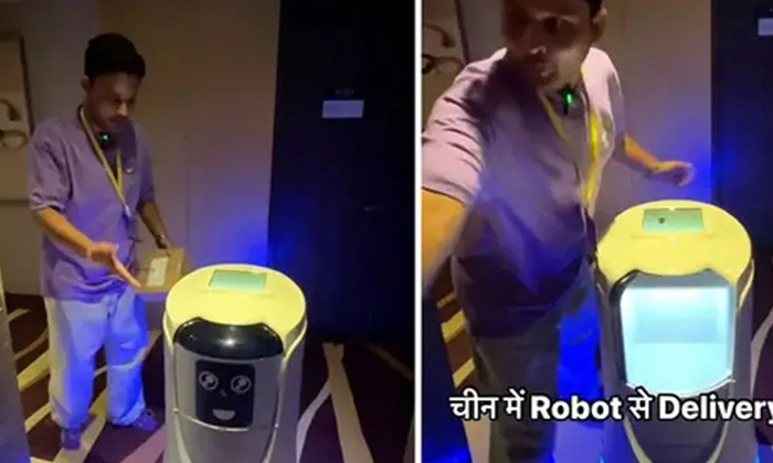  Youtuber Surprised By Robot Services In Viral Video Hotel, Robot In China ,deliv-TeluguStop.com