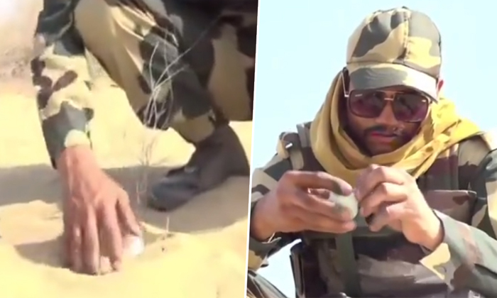  Bsf Personnel Boils Egg In Hot Sand In Rajasthan Bikaner Video Viral Details, Vi-TeluguStop.com