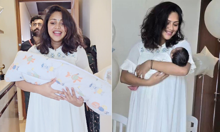  Amala Paul Blessed With Baby Boy Video Goes Viral Details, Amala Paul, Baby Boy,-TeluguStop.com