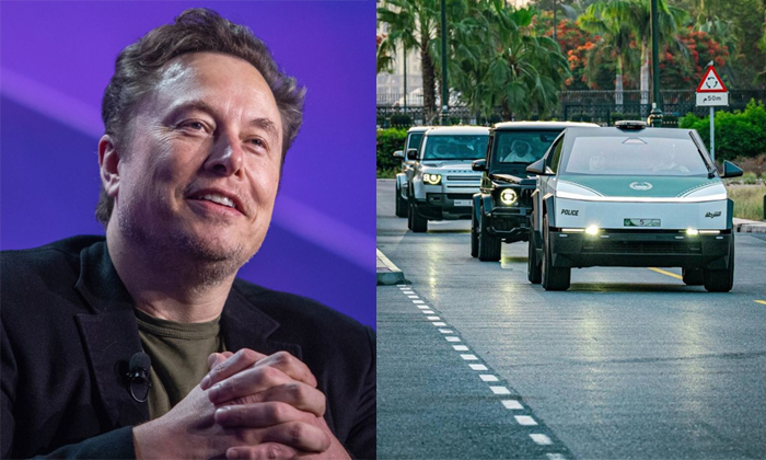  Elon Musk Unmissable Reaction To Dubai Police Addition Of Tesla Cybertruck To Pa-TeluguStop.com