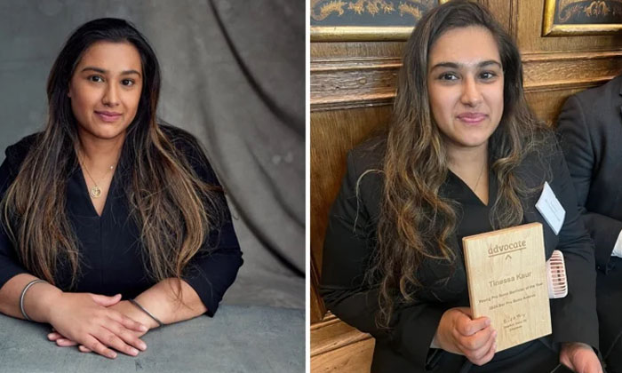  Indian-origin Tinessa Kaur Is First Sikh Woman To Win Top Barrister Award In Uk,-TeluguStop.com
