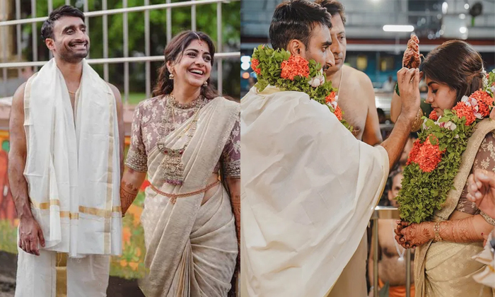  Actress Meera Nandan Wedding In Guruvayoor Temple Photos Goes Viral Details, Mee-TeluguStop.com