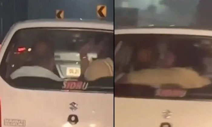  Viral Video: Couple Excited With Romance In The Car, Viral Video, Trending Vide-TeluguStop.com