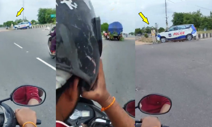  Traffic Police Idol In Telangana Video Viral Details, Viral Video, Social Media,-TeluguStop.com