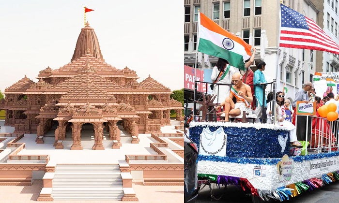  Ayodhya Ram Mandir Replica To Take Centre Stage At Nycs India Day Parade Details-TeluguStop.com