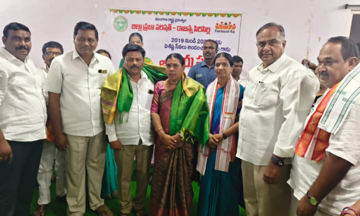  Brs Leader Chalmeda Felicitated District Zp Chairperson And Zptc, Brs ,chalmeda,-TeluguStop.com