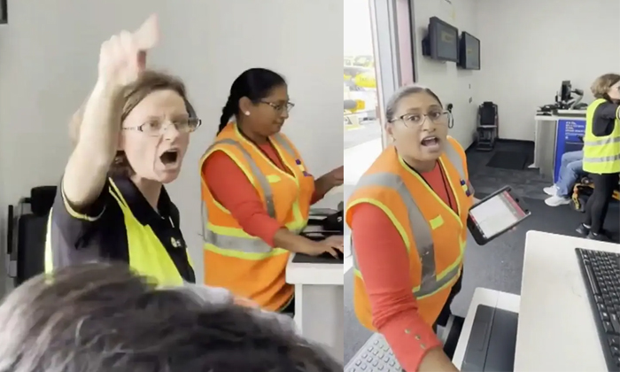  Us Airline Gate Staff Yells At Passengers Company Apologises Video Viral Details-TeluguStop.com