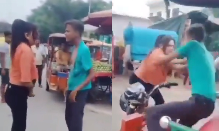  Video Viral Transgender Woman Assaults Auto Driver In Crowded Market Details, Vi-TeluguStop.com