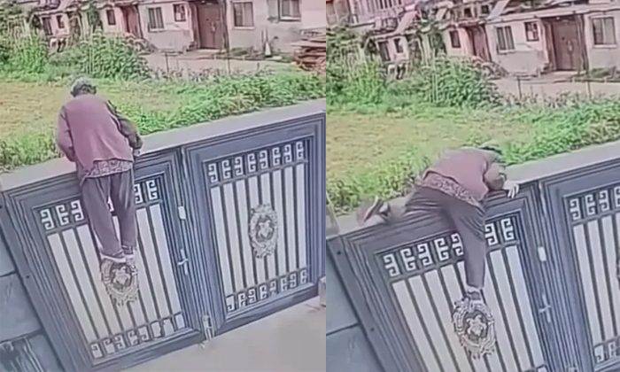  Woman Aged 92 Climbs 2-meter Gate In 24 Seconds To Escape China Nursing Home Vir-TeluguStop.com